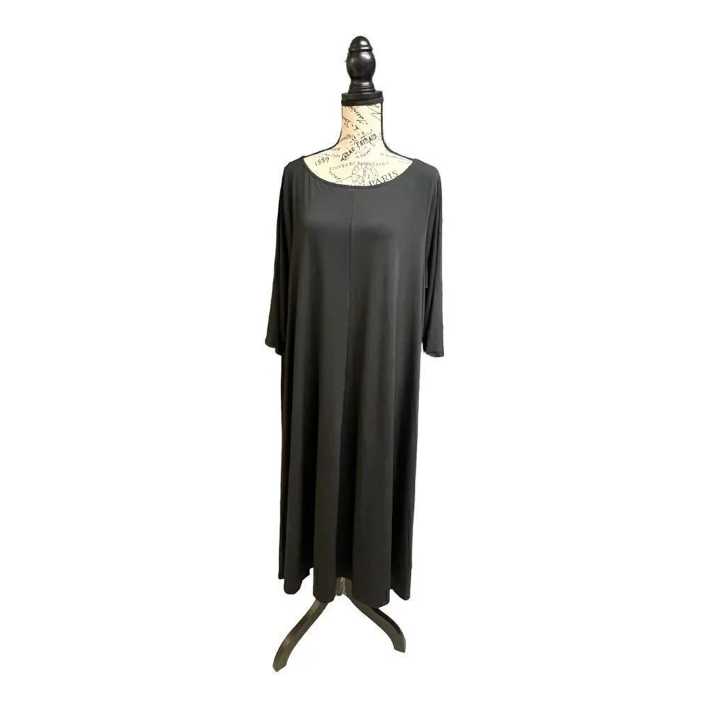 EUC Roman’s Jersey Knit Women’s 3/4 Sleeve Scoop Neck Swing Dress Sz 22/24